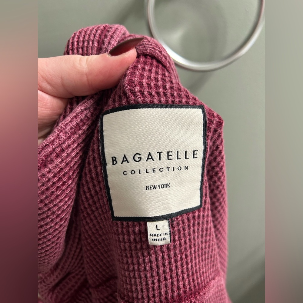 Bagatelle Collection waffle knit sweater jacket - Picture 5 of 5